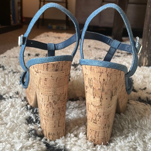 🛑SOLD!!🛑 Cork & Denim Platform Heels - Picture 13 of 13